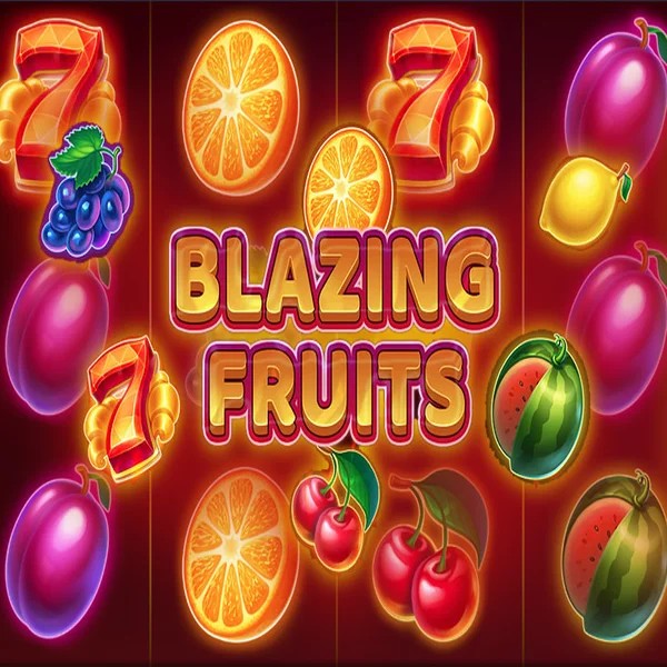 Blazing Fruits online game logo by Inbet Games on slotacasino.eu.com