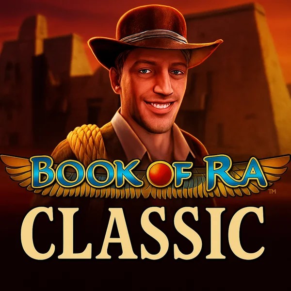 Book of Ra Classic casino game by Novomatic – featured logo at Slota Casino