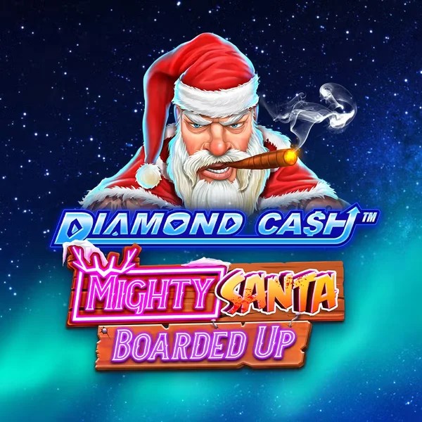 Diamond Cash Mighty Santa Boarded Up logo by Greentube Slota Casino