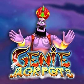 Genie Jackpots online game logo by Blueprint Gaming on slotacasino.eu.com