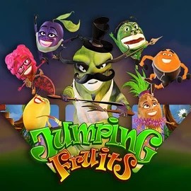 Jumping Fruits slot logo by Wazdan at Slota Casino