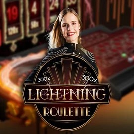 Lightning Roulette logo – Live Casino by Evolution at Slota Casino
