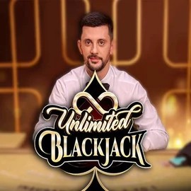 Unlimited Blackjack online game logo by Ezugi on slotacasino.eu.com